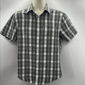 Original Penguin Gray and White Checkered Shirt